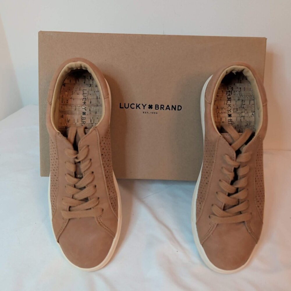 Lucky Brand Macaroon Brown Laurina Cork Trainers